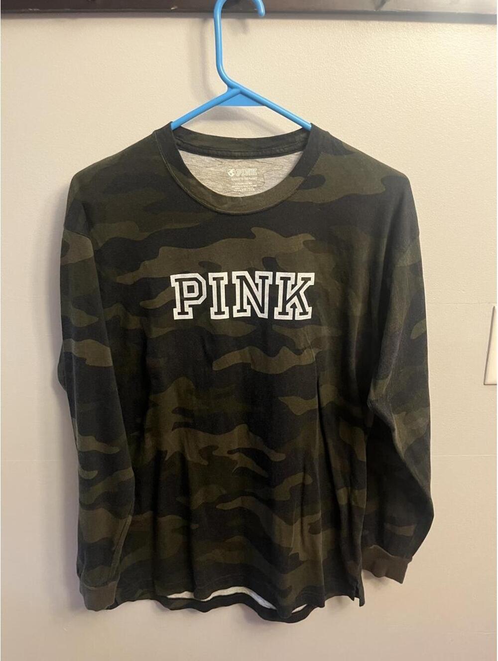 Victoria's Secret Women's Green and Khaki Shirt